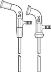 Adapter, 105-Degree Bend, Extended Inner Delivery Tube and Vacuum Hose Connection